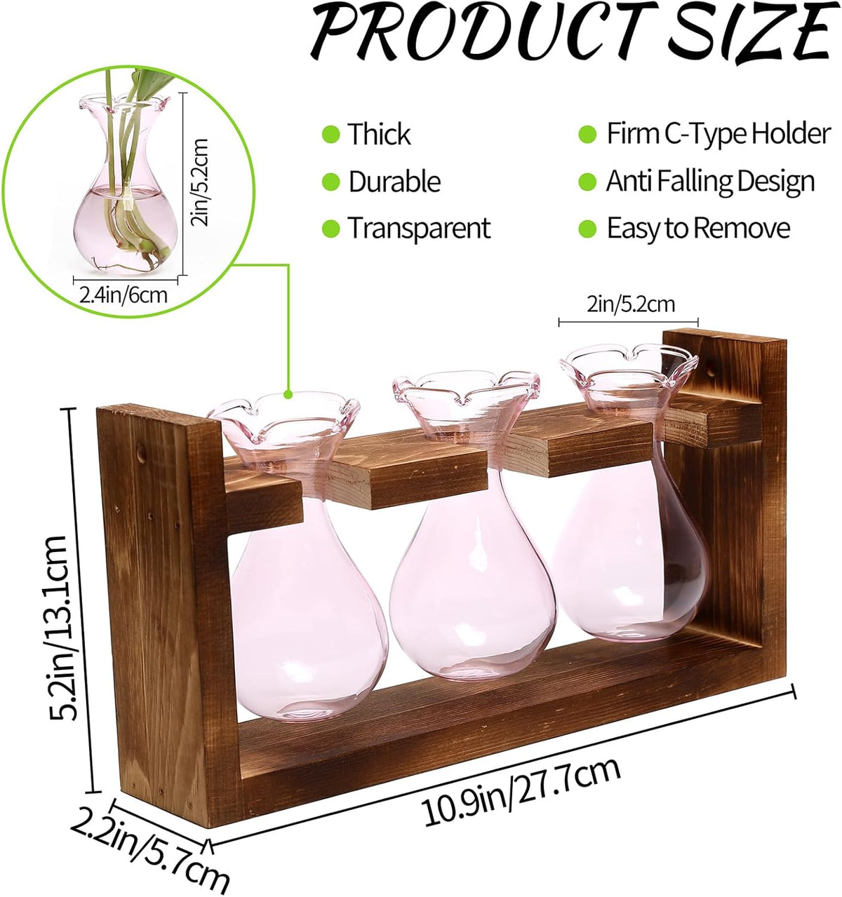 Plant Propagation Station Plant Terrarium Unique Birthday Gifts for Women Home Office Decor Planter