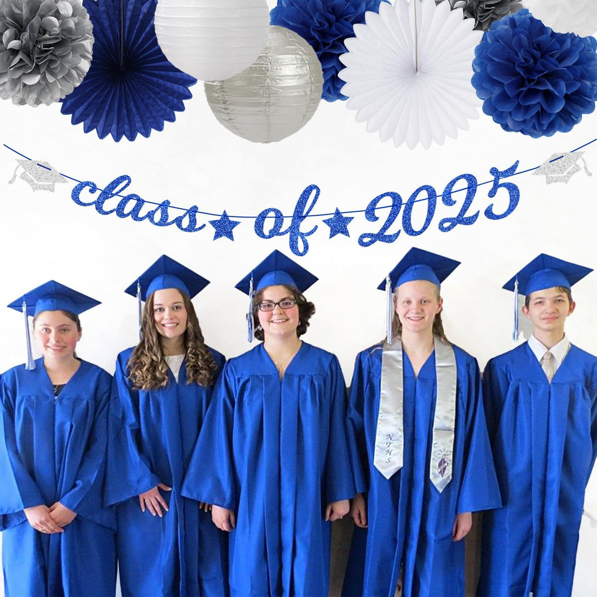 2025 Blue Class-Congratulations Prom Graduation Party-Decorations - 22pcs High School College Grad
