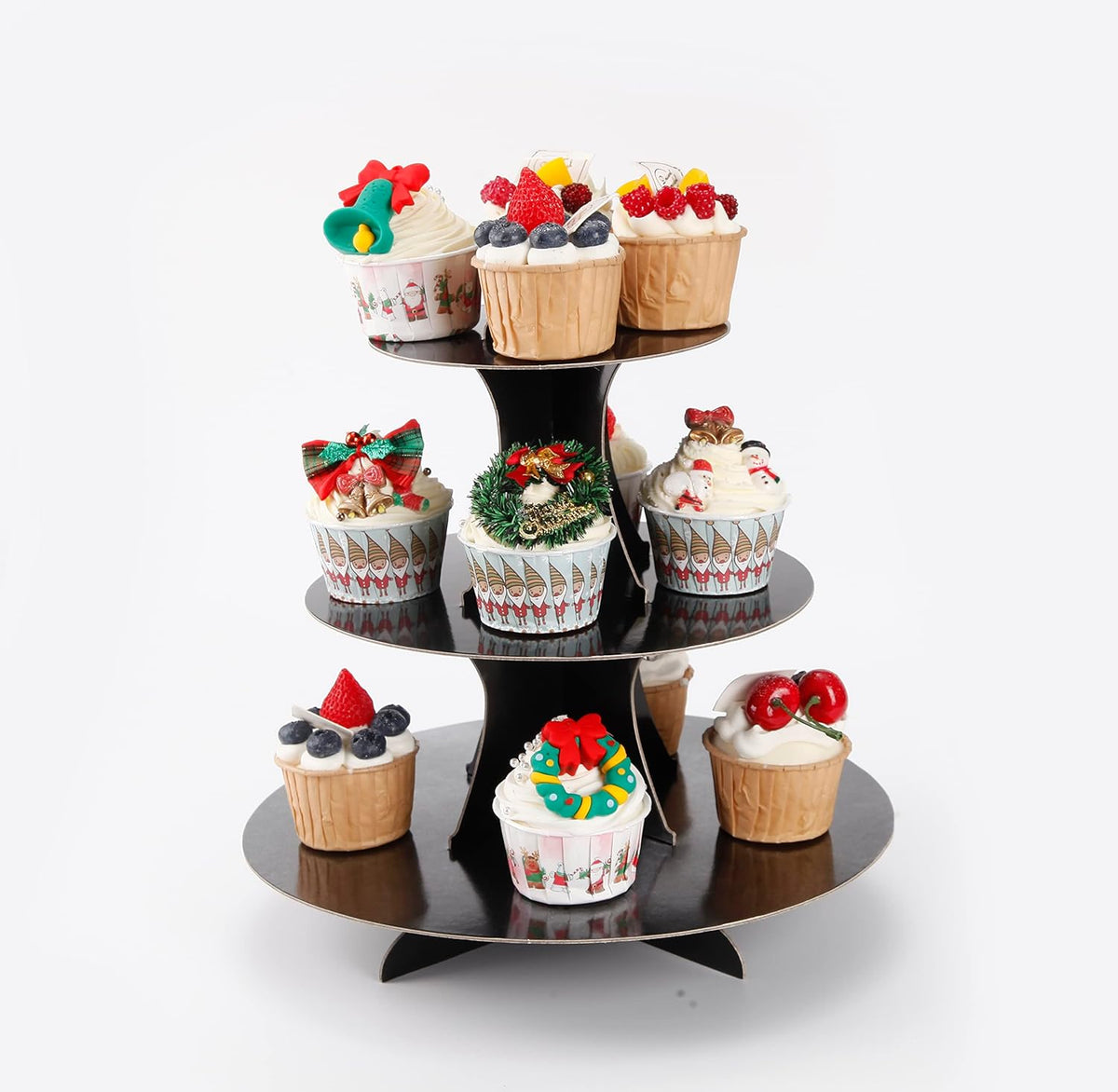 2Pcs 3-Tier Cupcake Stand, Cake Stand holder, Tiered DIY Cupcake Stand Tower for Dessert Table