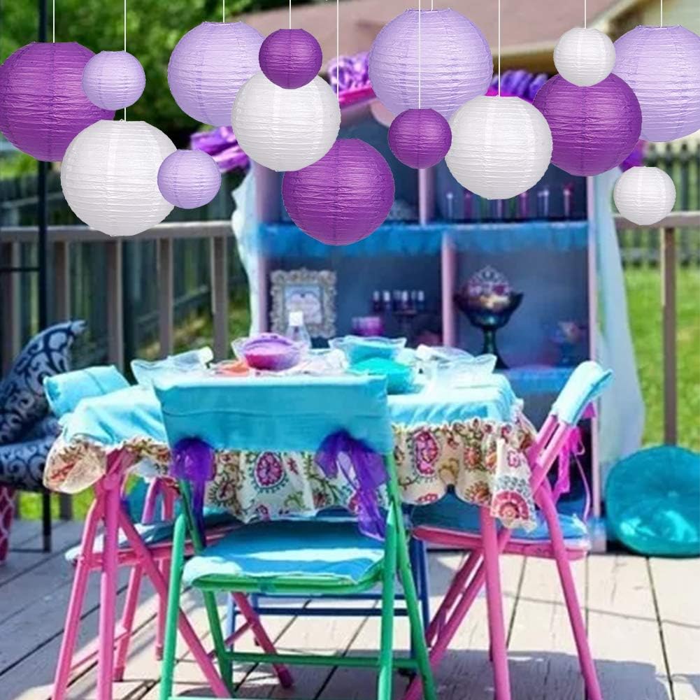 Paper Lanterns Decorative, Round Hanging Paper Lanterns Decorations for Bachelorette Engagement