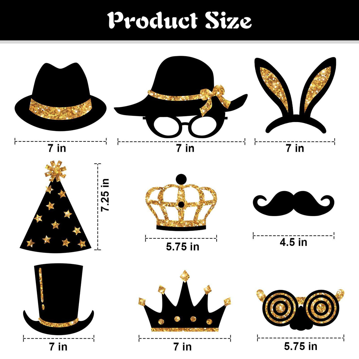 Zonon 24 Pcs Funny Photo Booth Props Birthday Wedding Family Class Reunion Prom Disco Party