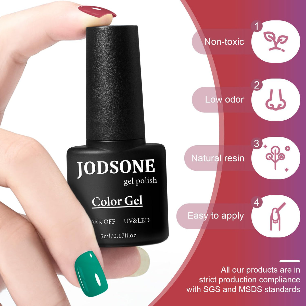 JODSONE Gel Nail Polish Kit with U V Light 32 Colors Gel Polish Set Soak Off Nail Kit Nail Art