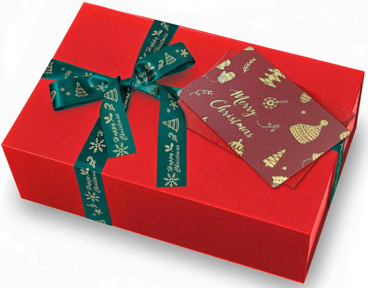 Rinrda Large Christmas Red Gift Box,13.75"x9"x4.5", Gift Boxes with Magnetic Lids for Presents