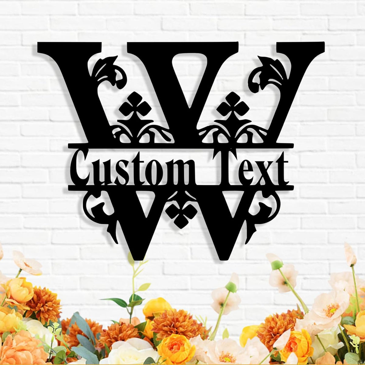 Custom Metal Name Sign, Personalized Family Last Name Signs for Home, Split Letter Monogram Wall