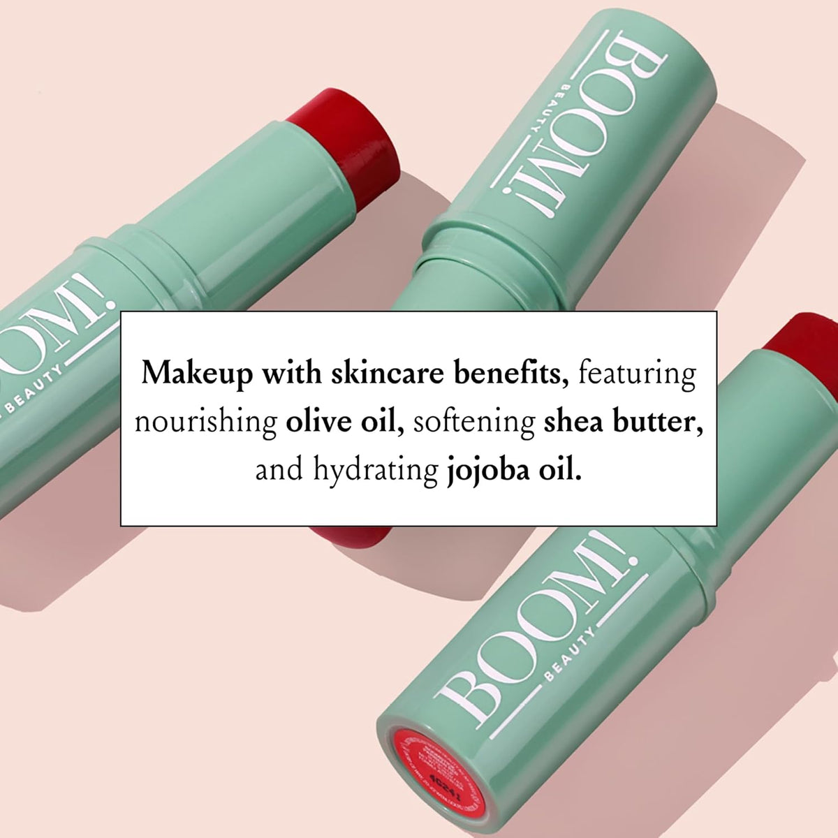 BOOM! by Cindy Joseph Boom Stick Parisian Red: 3-in-1 Cream Blush Stick for Eyes, Lips & Cheek