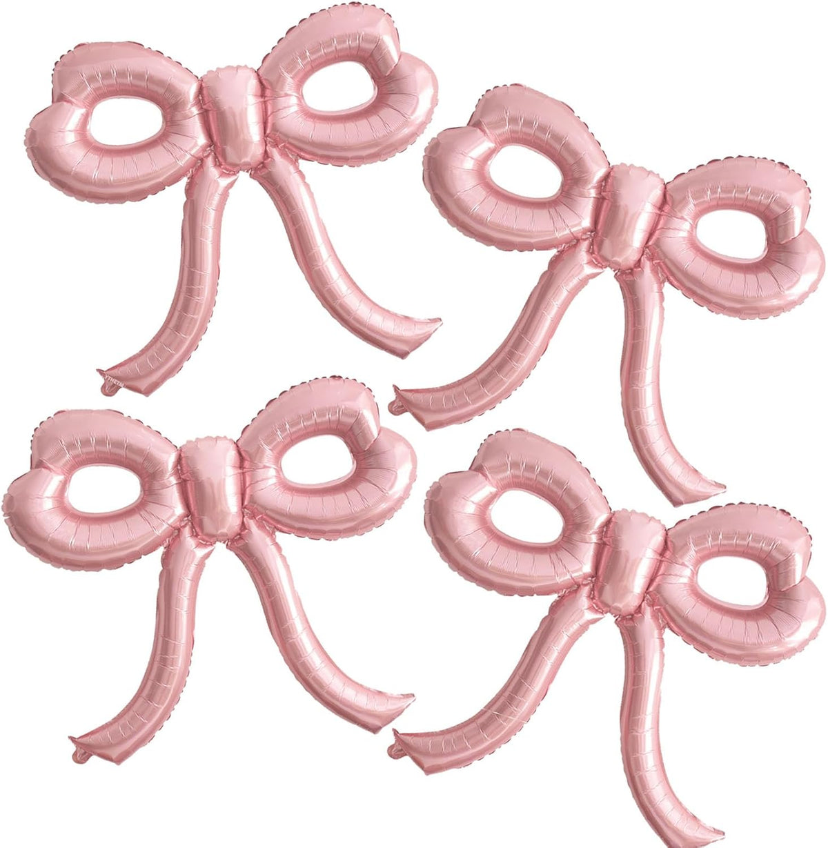 4 Pcs Pink Bow Balloons Bow Party Decorations for Girl Women Pink Bow Birthday Decorations Giant