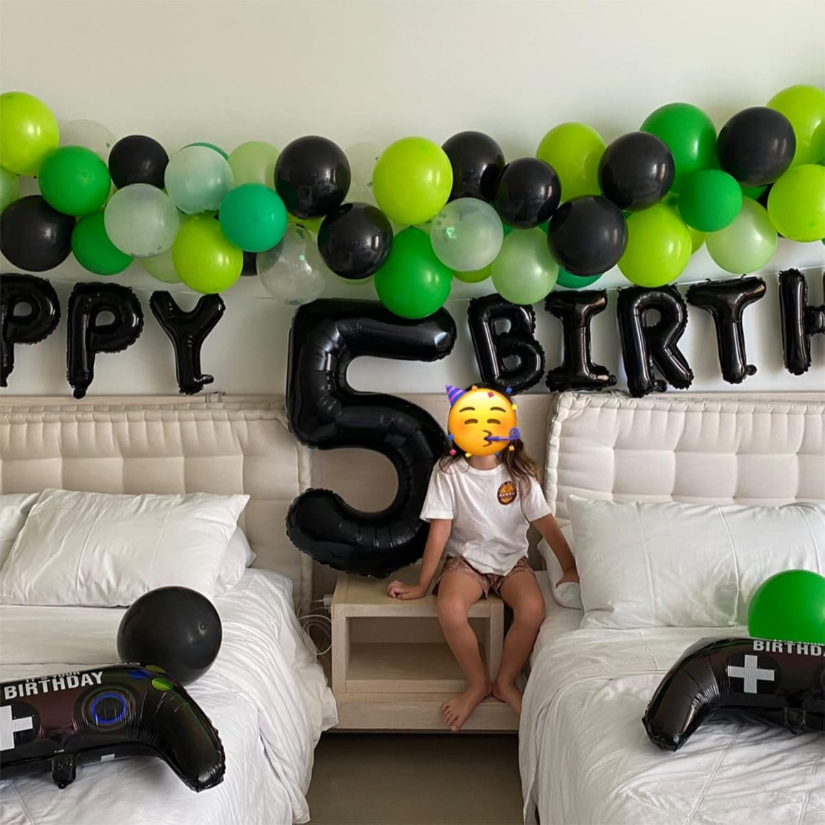 40'' Black Number 9 Balloons, Giant Self Inflating Foil Number Balloons Set 0-9, Large Digital 9
