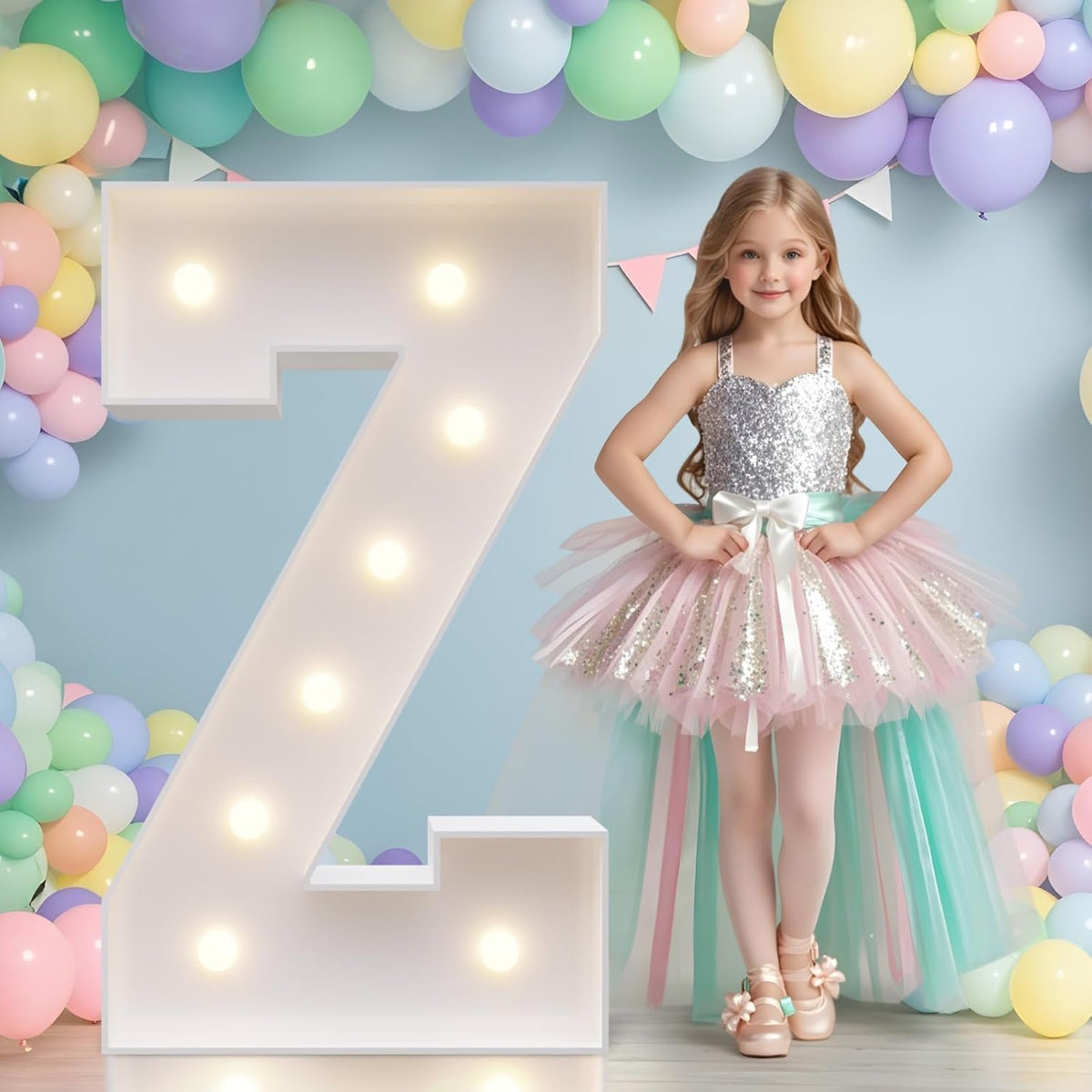 JoyMuse Marquee Letters 3 Feet Tall, Light Up Letters 3FT with Lights, Large Letters for Party