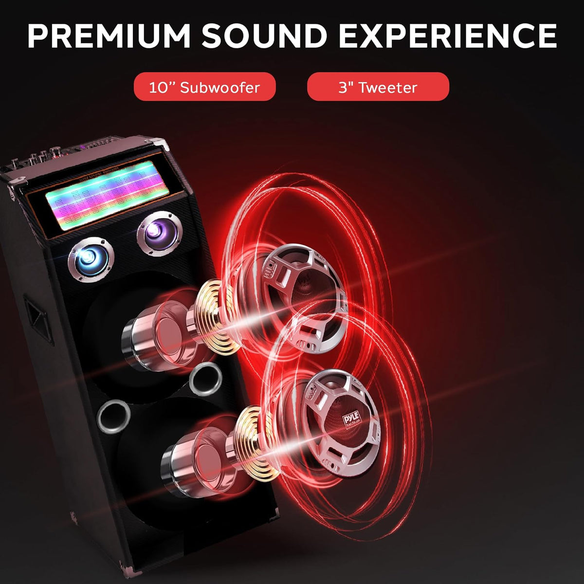 Pyle Wireless Active PA Speaker System - 1000W Portable High Powered Bluetooth Compatible Outdoor