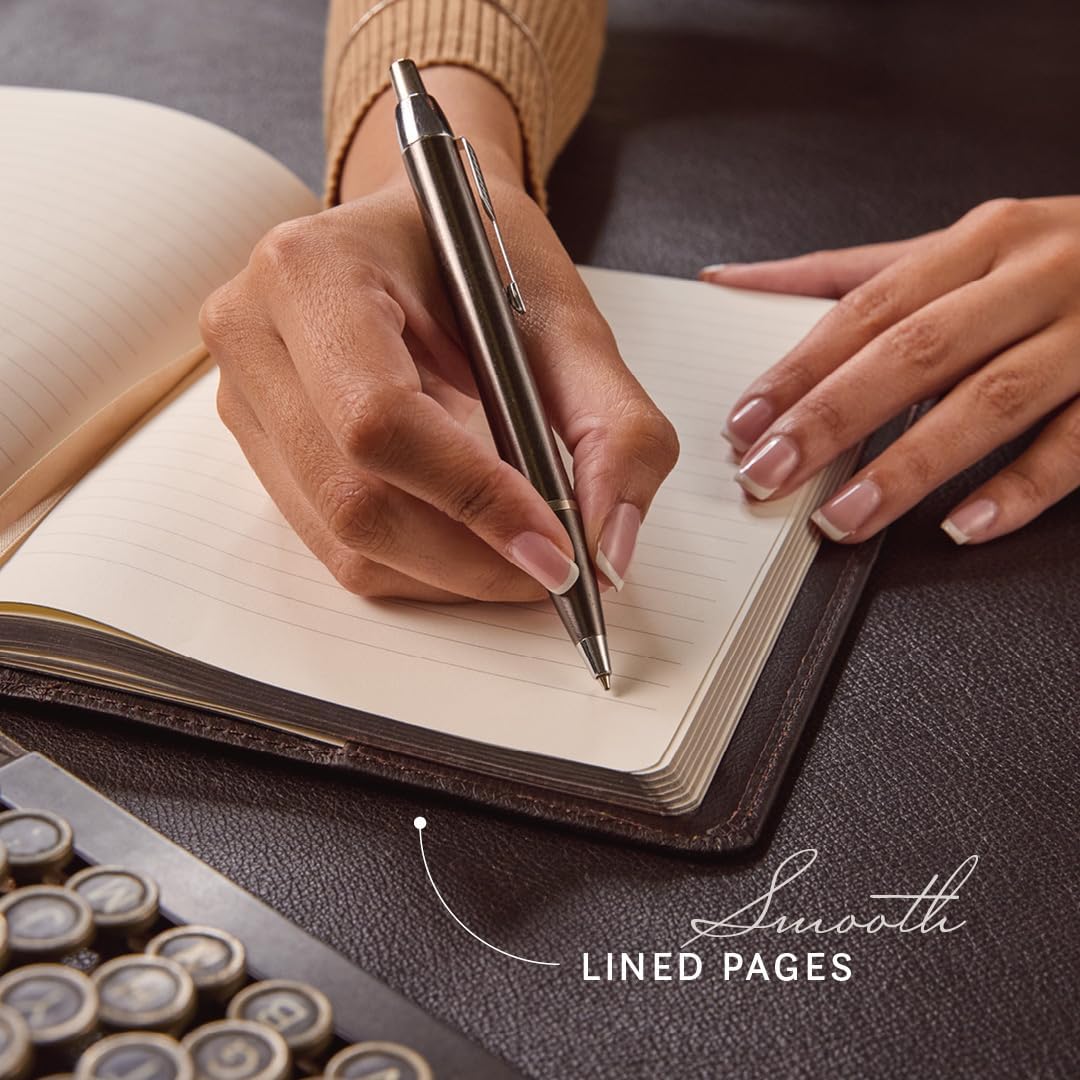 Luxury Leather Refillable Journal/Writing Notebook for Men & Women, Reusable Full-grain Leather