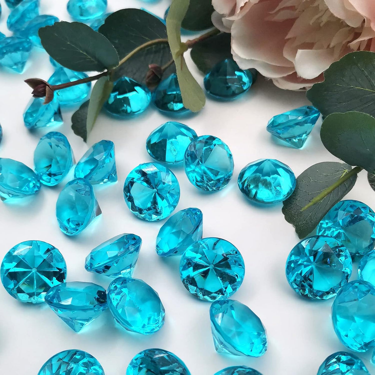 100Pcs Clear Acrylic Diamonds 25mm Wedding Table Scatters Gemstones Confetti for Vase