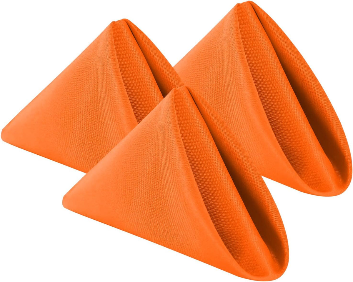 Cupuamon Cloth Napkins 17x17 inch Washable Polyester Dinner Napkins Soft Table Napkins for Wedding
