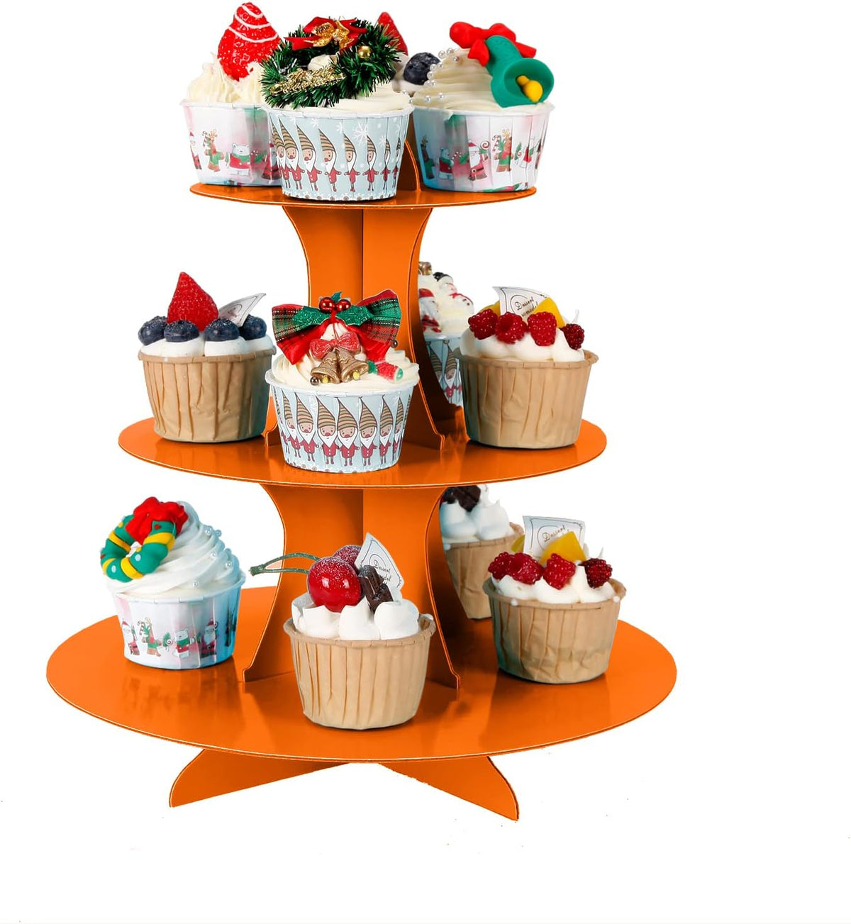 2Pcs 3-Tier Cupcake Stand, Cake Stand holder, Tiered DIY Cupcake Stand Tower for Dessert Table