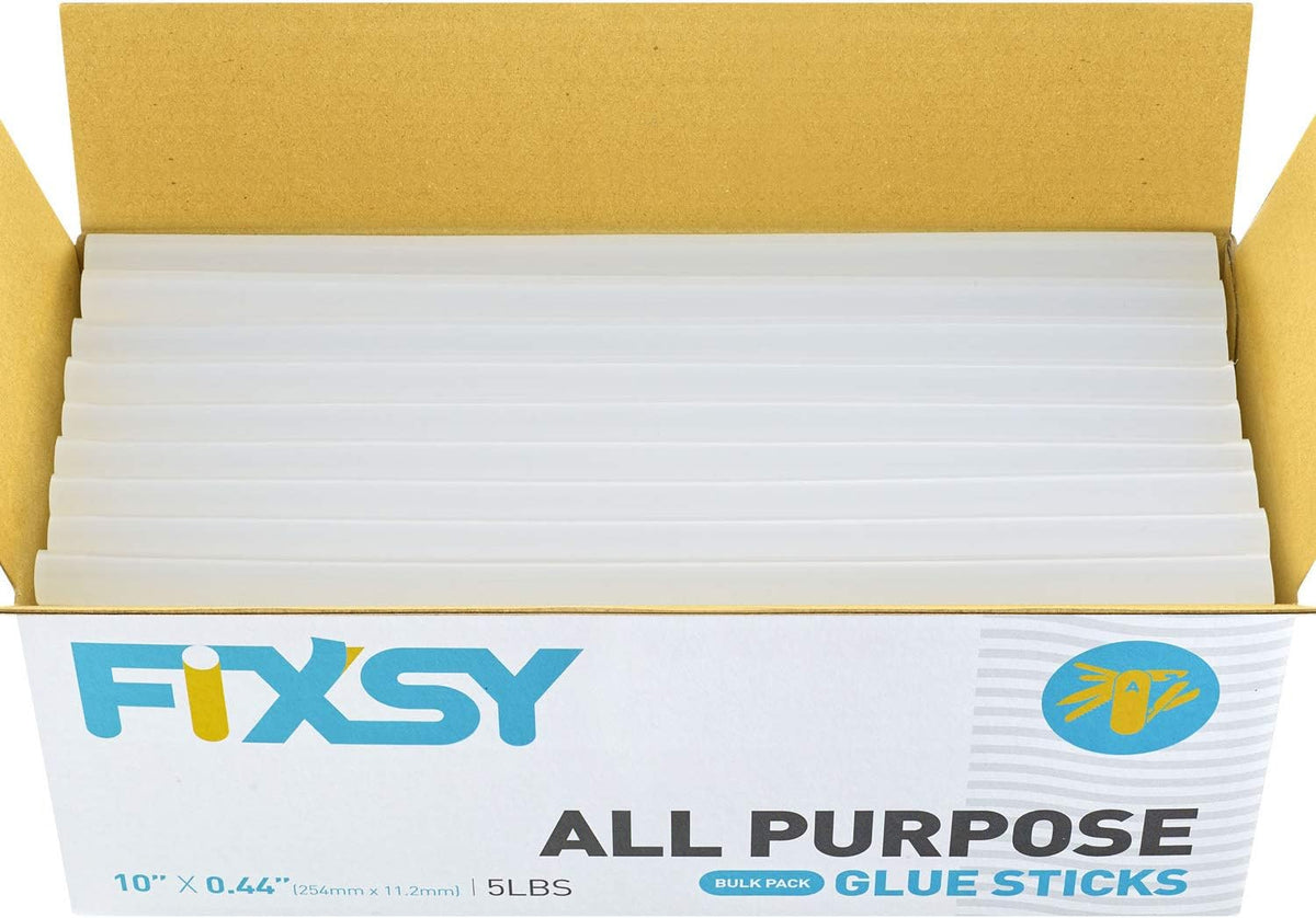 FIXSY Hot Glue Gun Sticks All Purpose, Multi Temp, Full Size 10" Long x .44" Diameter 7/16 11mm