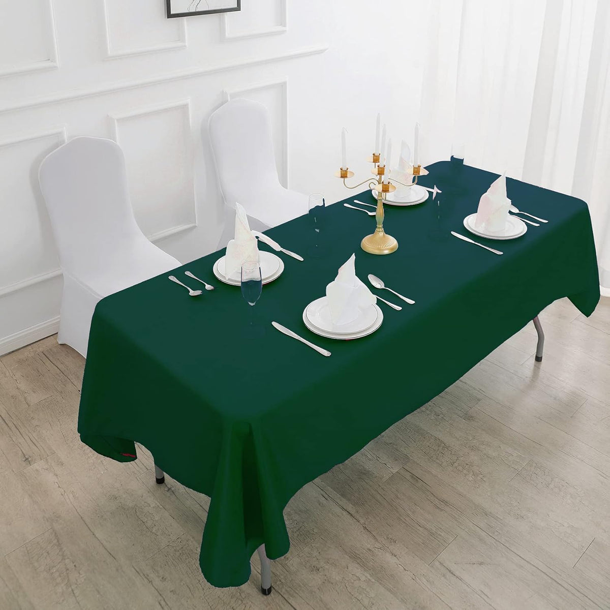Rectangle Tablecloth 60x120 inch Washable Polyester Fabric Table Cloth for Wedding Party Dining