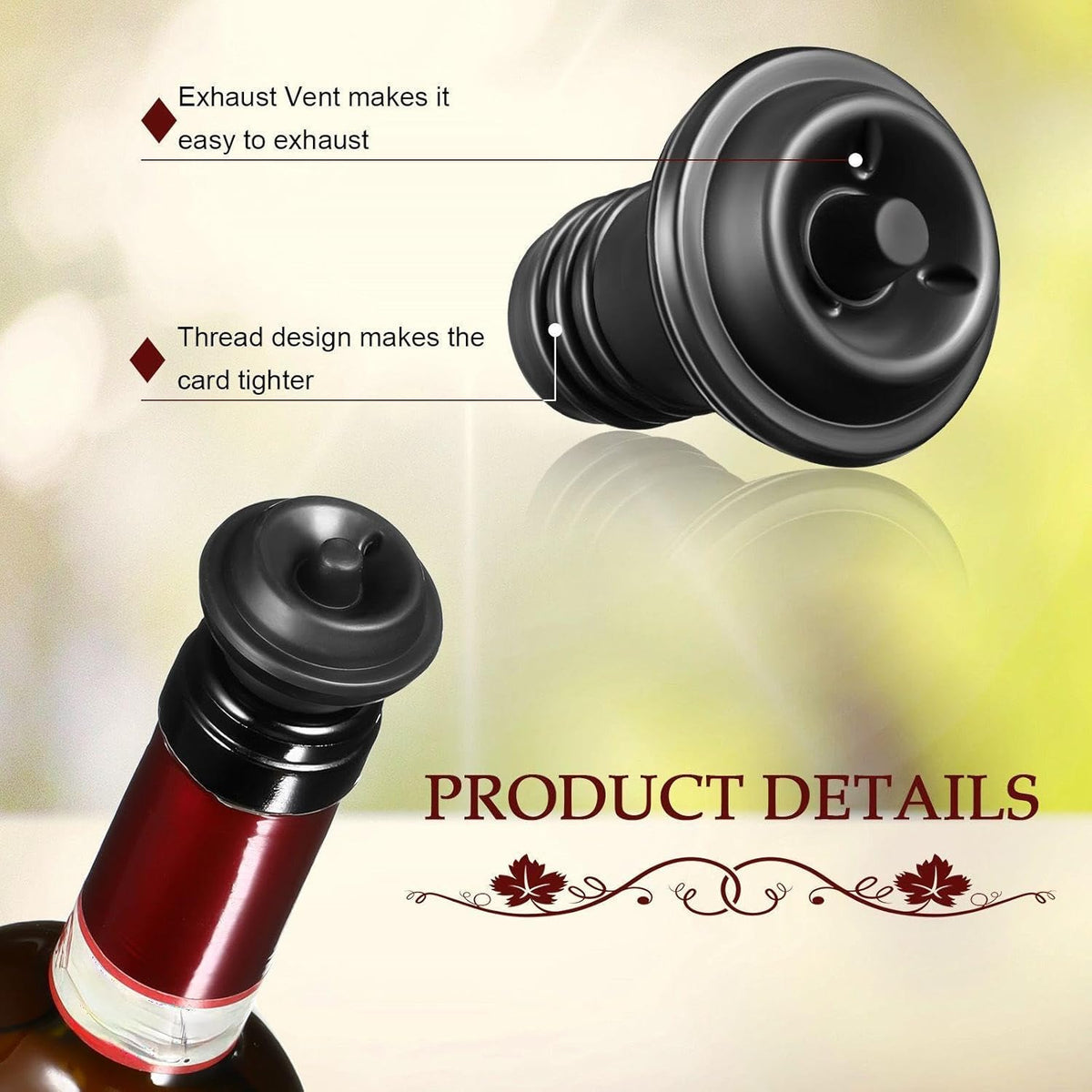 18 Pieces Wine Saver Pump with Vacuum Reusable Preserver Practical Wine Keeper Bottle Sealer Keep