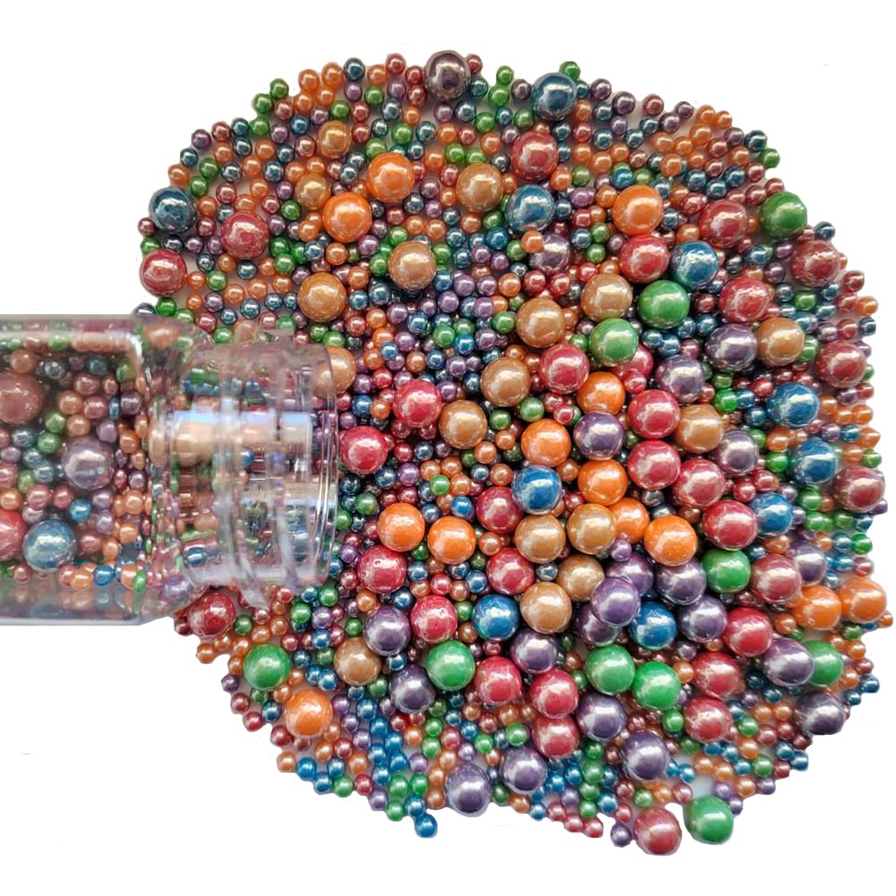 Edible Deep Colorful Sugar Pearls Candy Sprinkles 120G/ 4.23Ounce Baking Cake Sprinkles Cupcake and