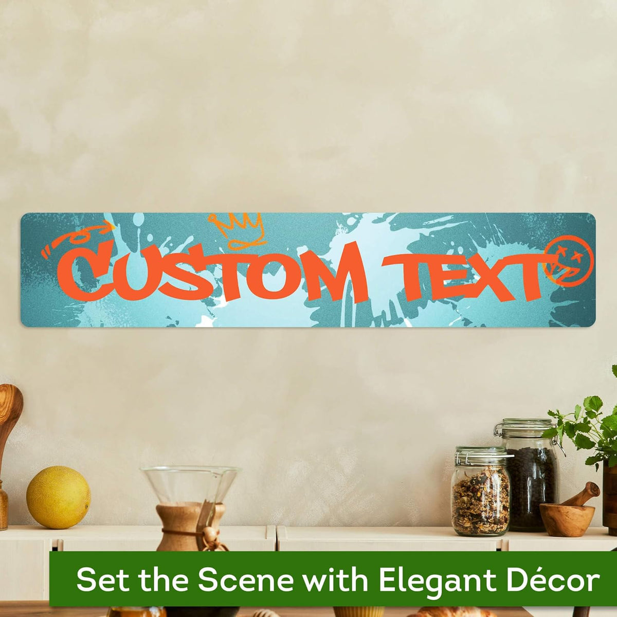 Custom Sign, Custom Street Sign, 11 Font Colors, 13 Font Styles, 4 Hole Options, 22 Sizes, 6x30