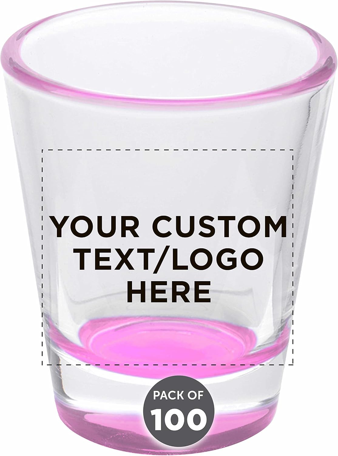 Custom Shot Glasses 1.75 oz. Set of 100, Personalized Bulk Pack - Great for Wedding Favors