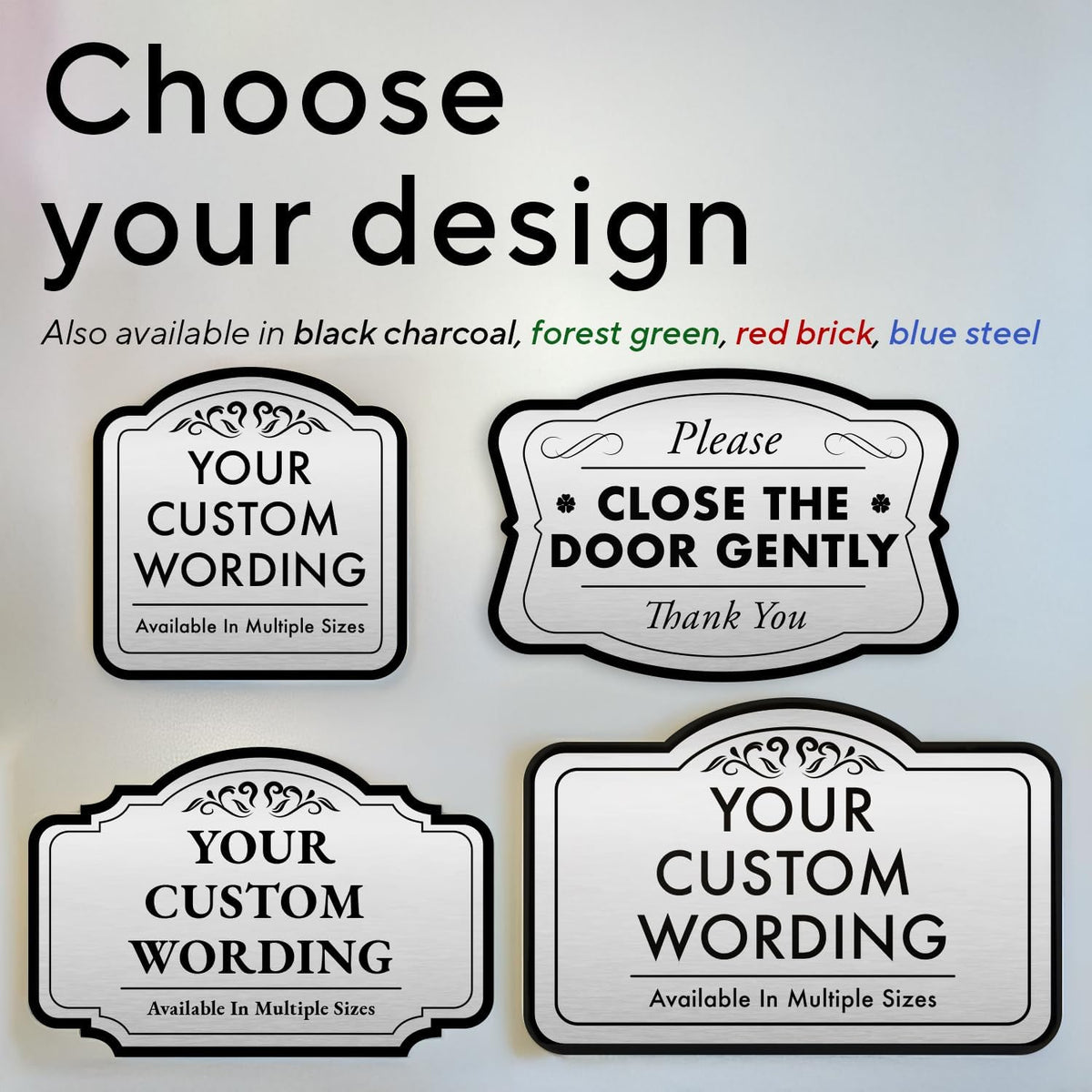 Custom Decorative Outdoor Metal Signs, Personalized Aluminum, Customized Driveway, Waterproof Made