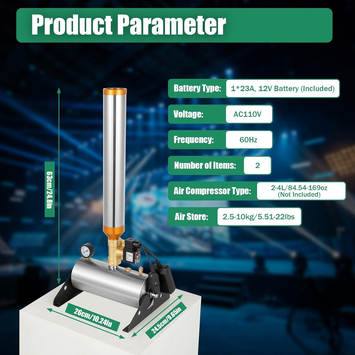 2PCS Confetti Machine, 150W AC110V Professional Confetti Launcher Cannon Machine Party Wireless