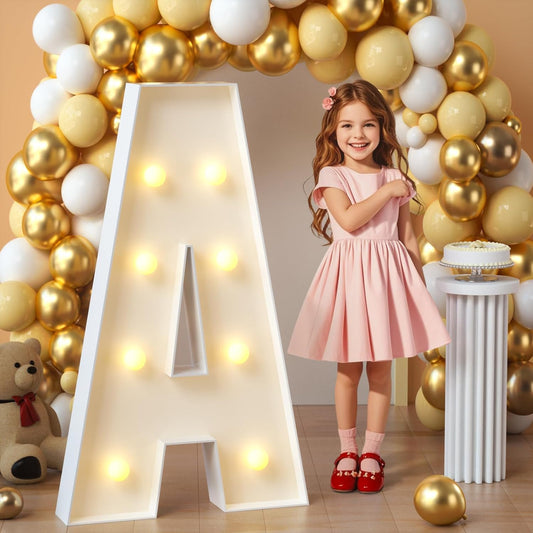 imprsv Marquee Light Up Letters, 3FT Mosaic Letters with Light for Baby Shower Graduation Party