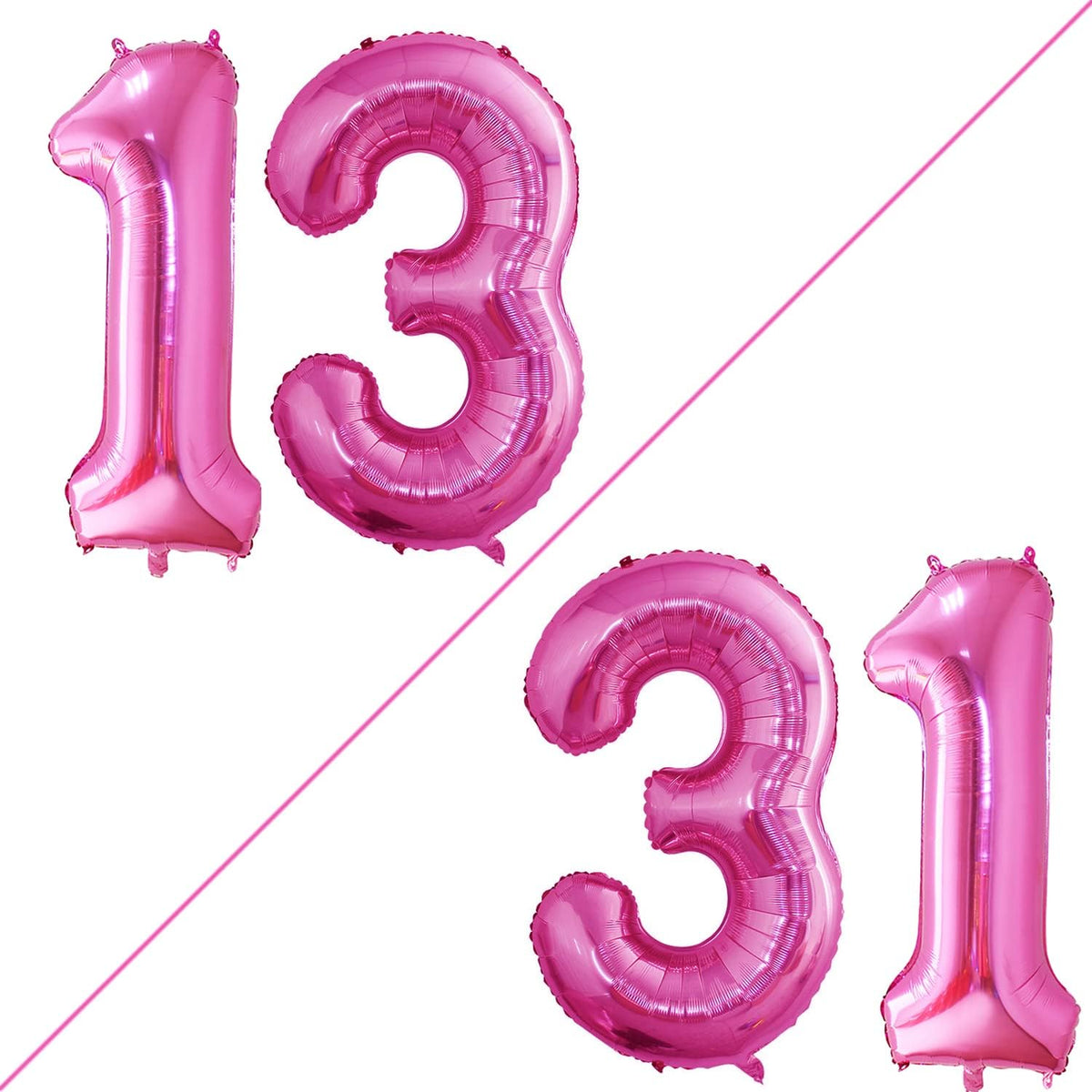 GOER Number 13 Balloons for 13th Birthday Sweet 13 Party Decorations,42 Inch Jumbo Foil Helium 31
