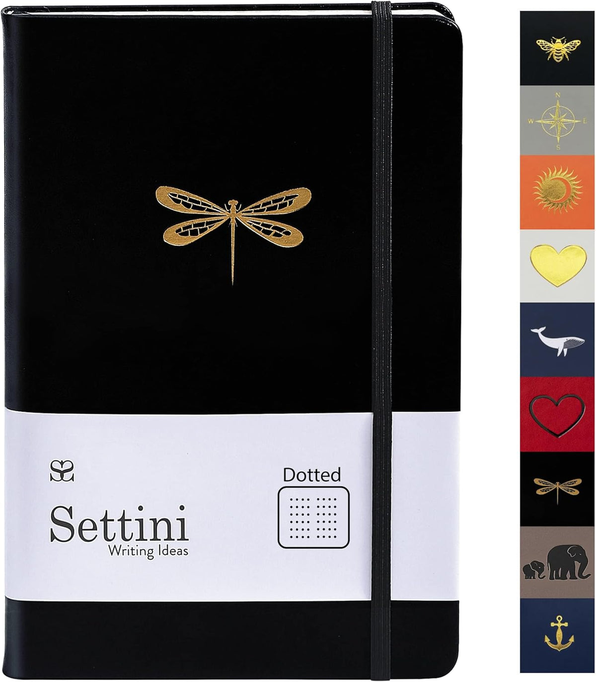 SETTINI Dotted Journal, Ideal for Bullet Journaling - A5 Vegan Leather Notebook, 192