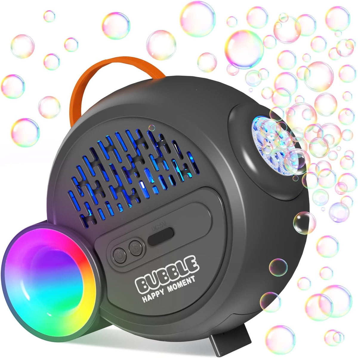 Bubble Machine for Kids Toddlers,Automatic Bubble Maker with RGB Light,Rechargeable Type-C Charge