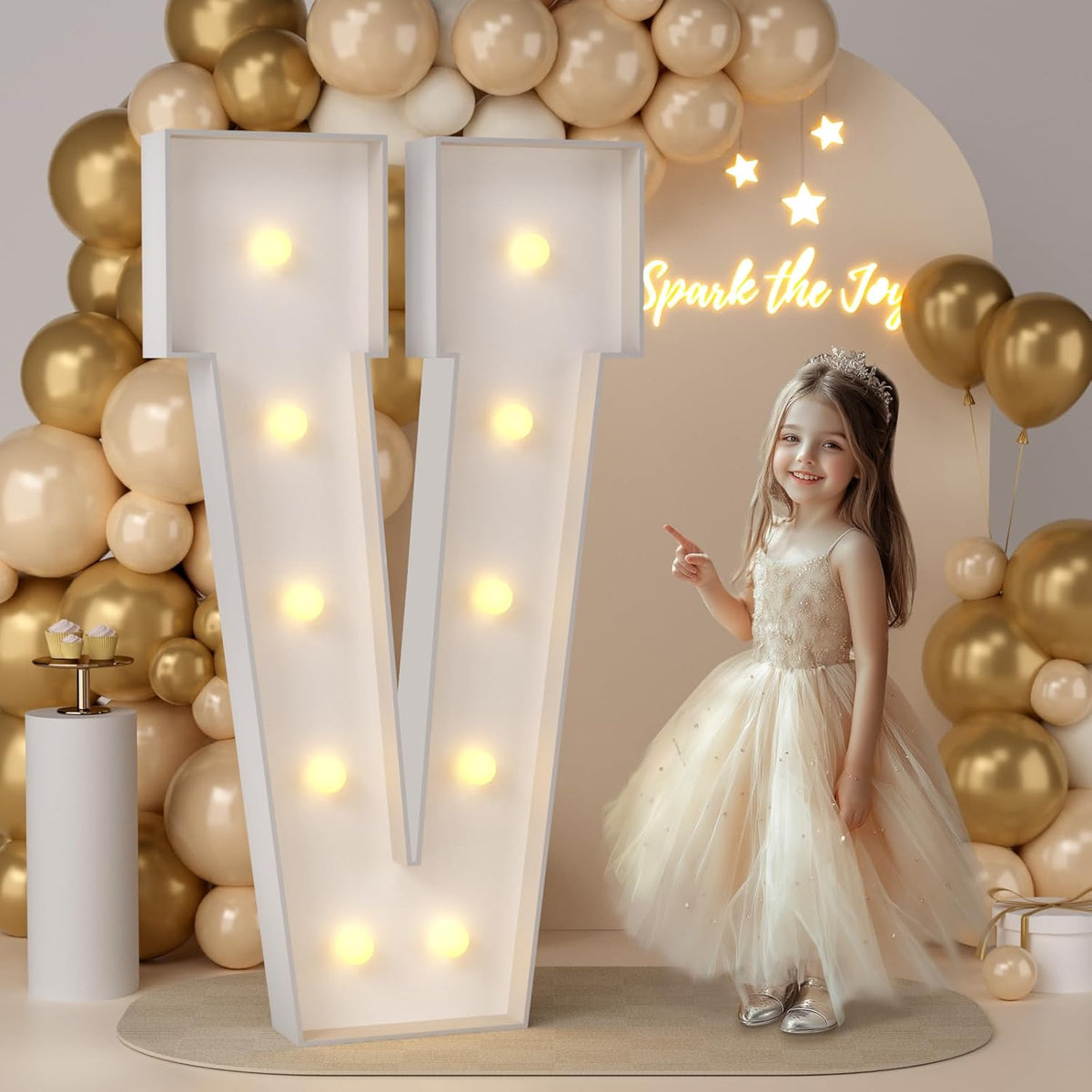 JoyMuse 4FT Marquee Light Up Letters,Large Marquee Letters 4 Feet Tall for Marry Me Proposal