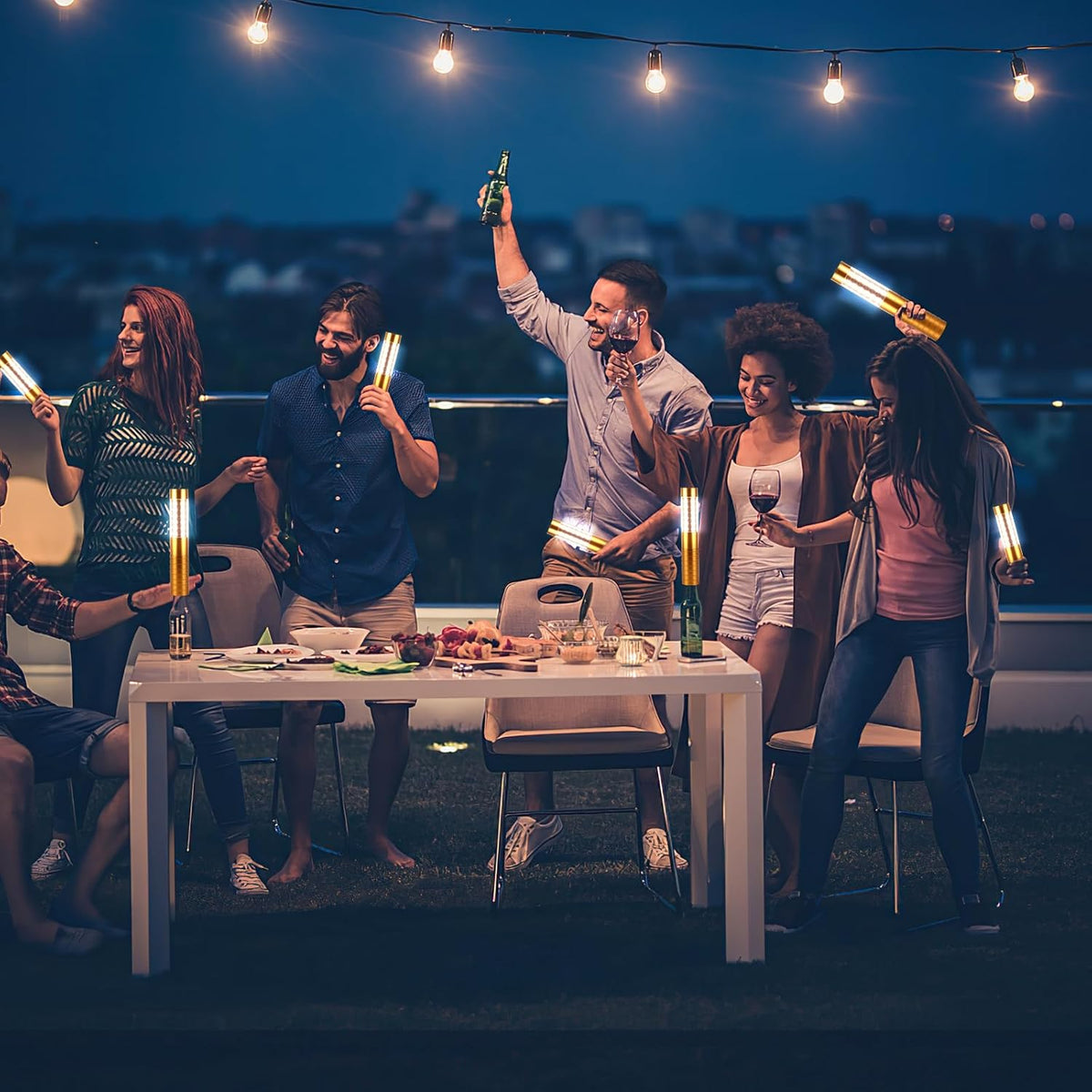 WILON Bottle Service Lights Rechargeable Bottle Service Sparklers Reusable Handheld Girl Lights LED