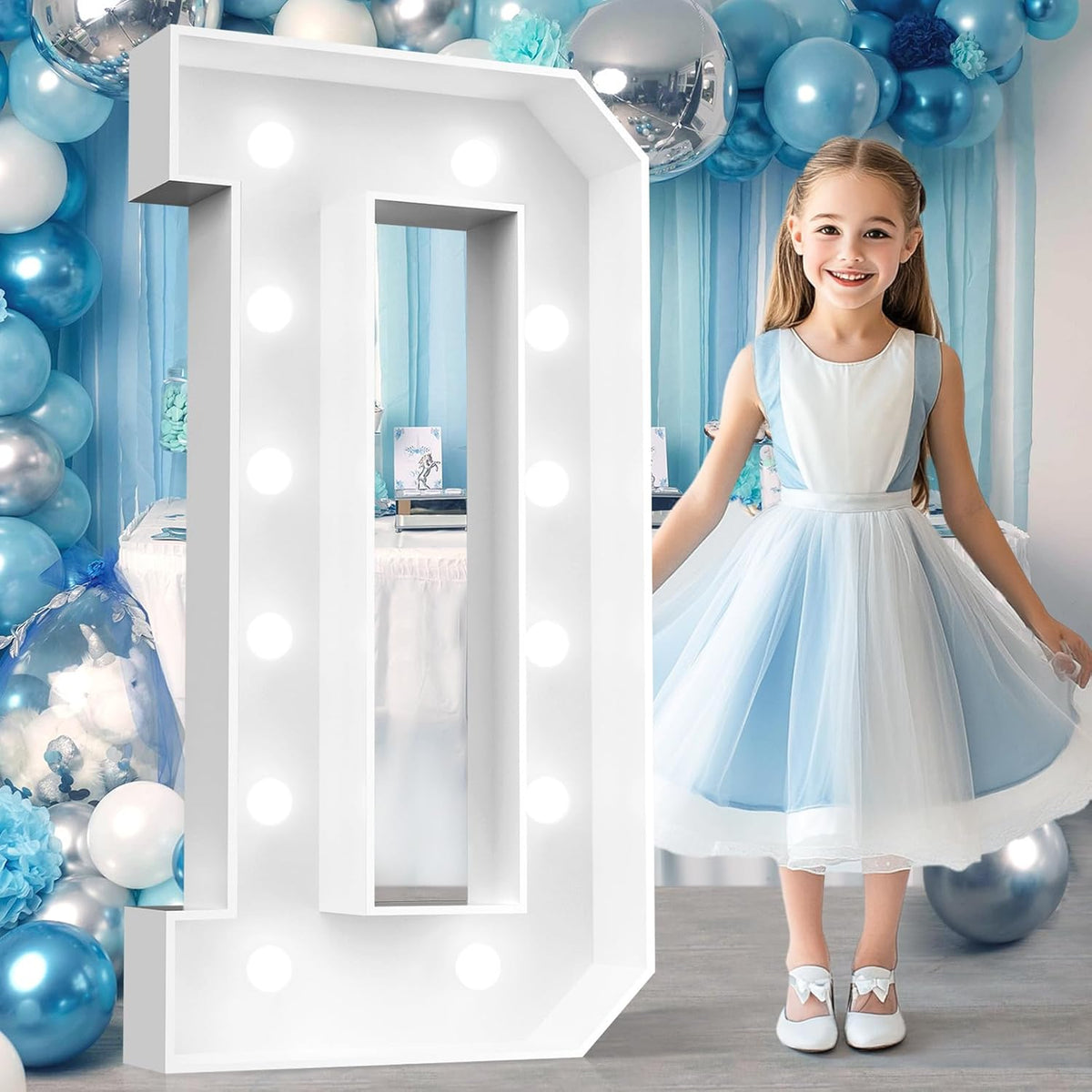 Ledido 4FT Marquee Light Up Letters, Cool White Light Up Letters Large Marquee Letter for Party