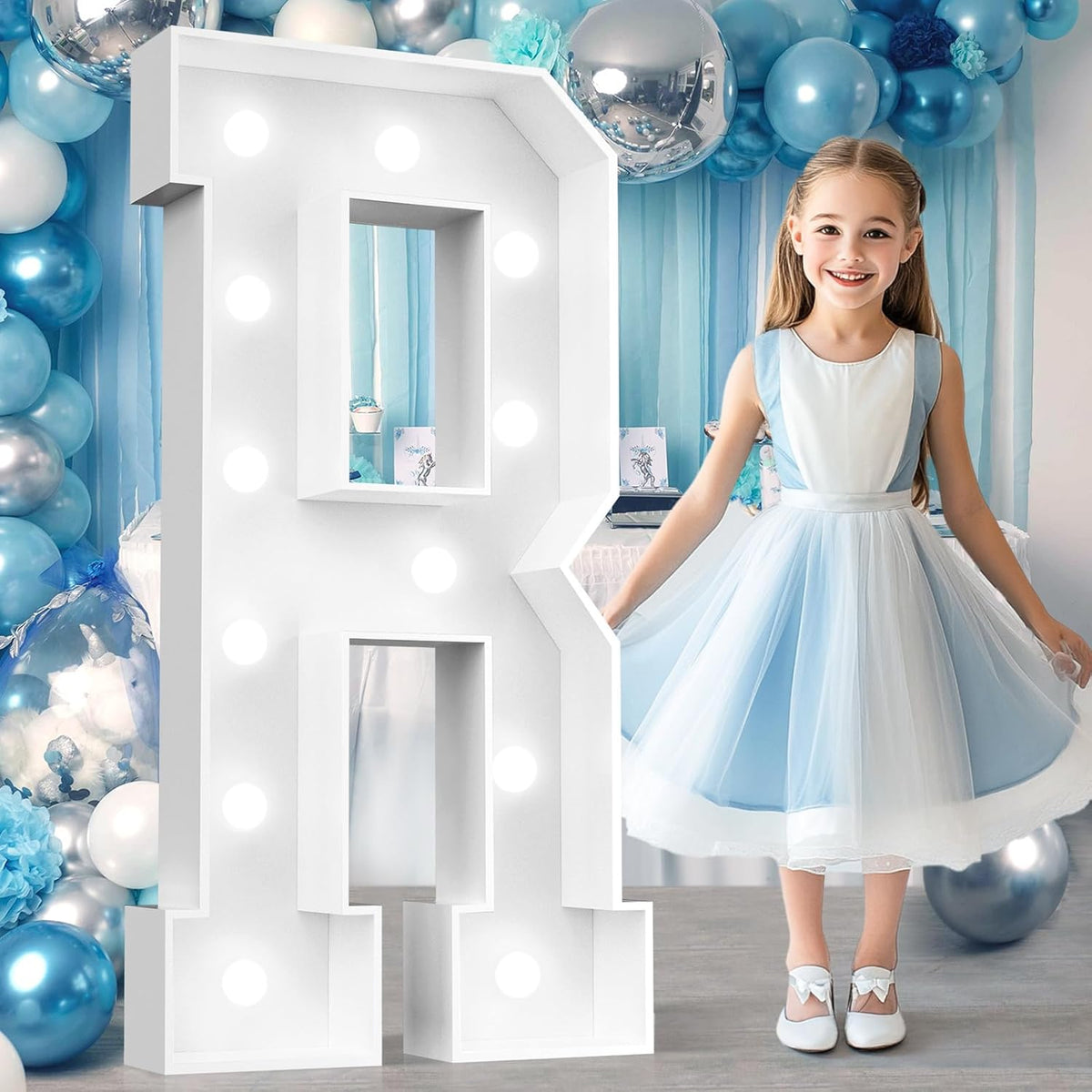 Ledido 4FT Marquee Light Up Letters, Cool White Light Up Letters Large Marquee Letter for Party