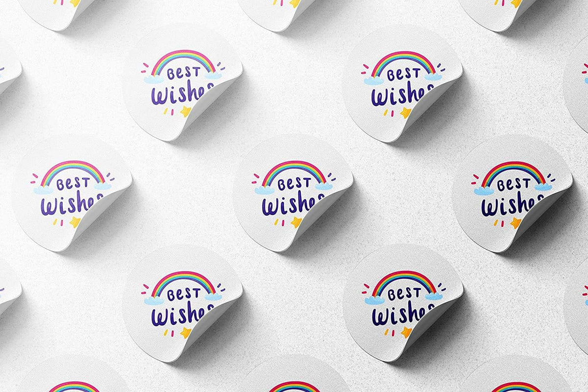 300 pcs Premium Custom Stickers Paper 2 inch Round Uncoated - Personalized Stickers for Businesses