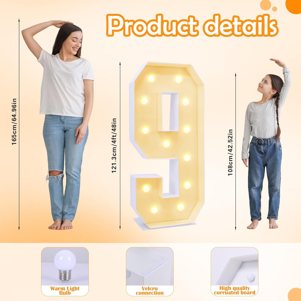 4ft Marquee for Numbers, Multifunctional Marquee for Numbers 4 Feet Tall, Mosaic Numbers for