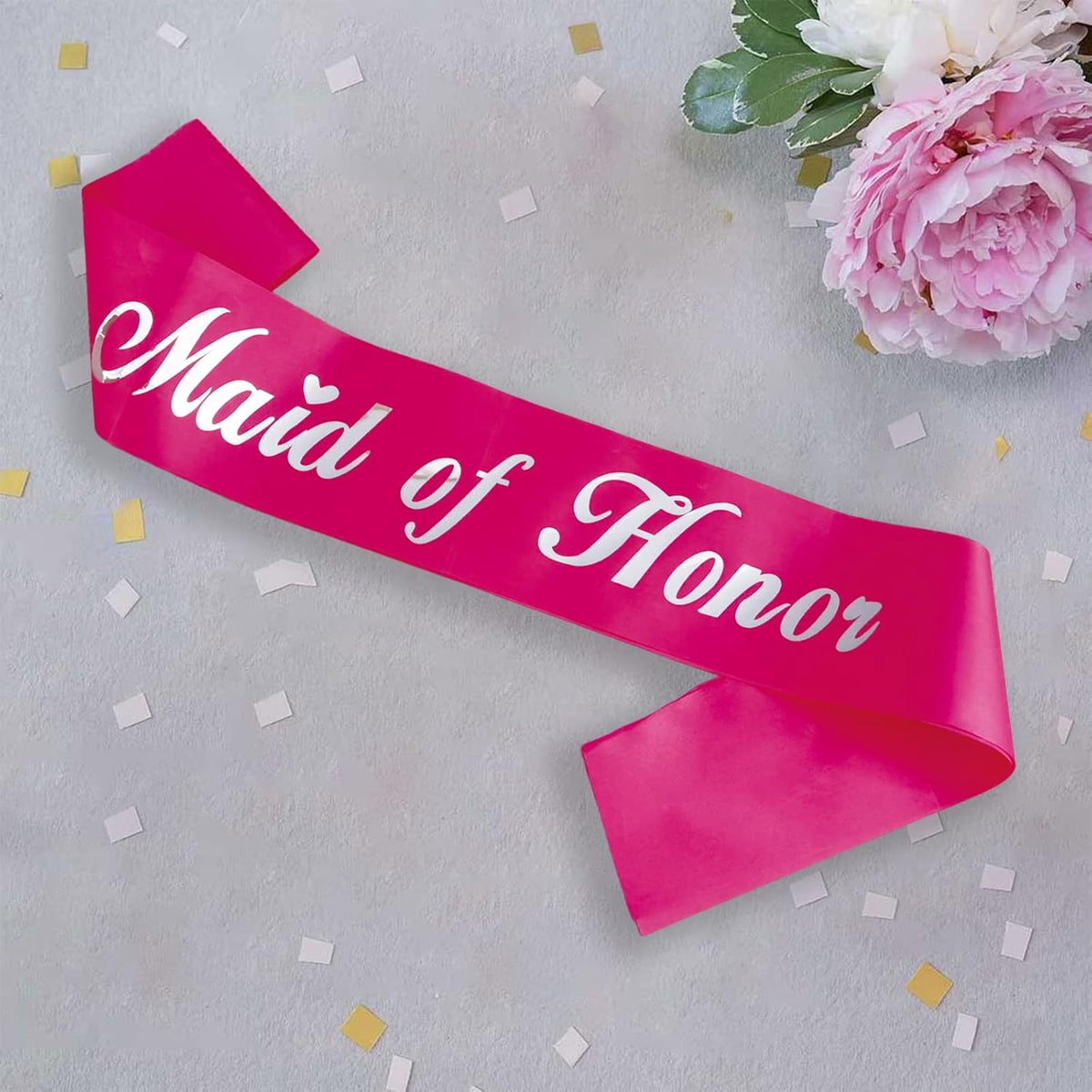 KETAOO Maid of Honor Sash, Maid of Honor Lace Sash for Bridal Shower Favors Engagement or Wedding