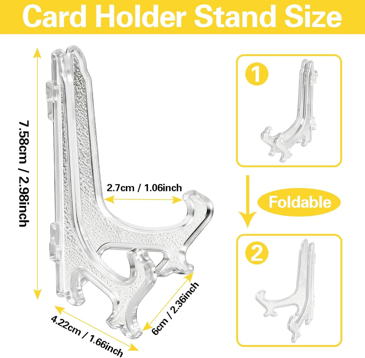 Ball Display Stand with Card Display Stand, Transparent Acrylic Sleek Holder for Different Size