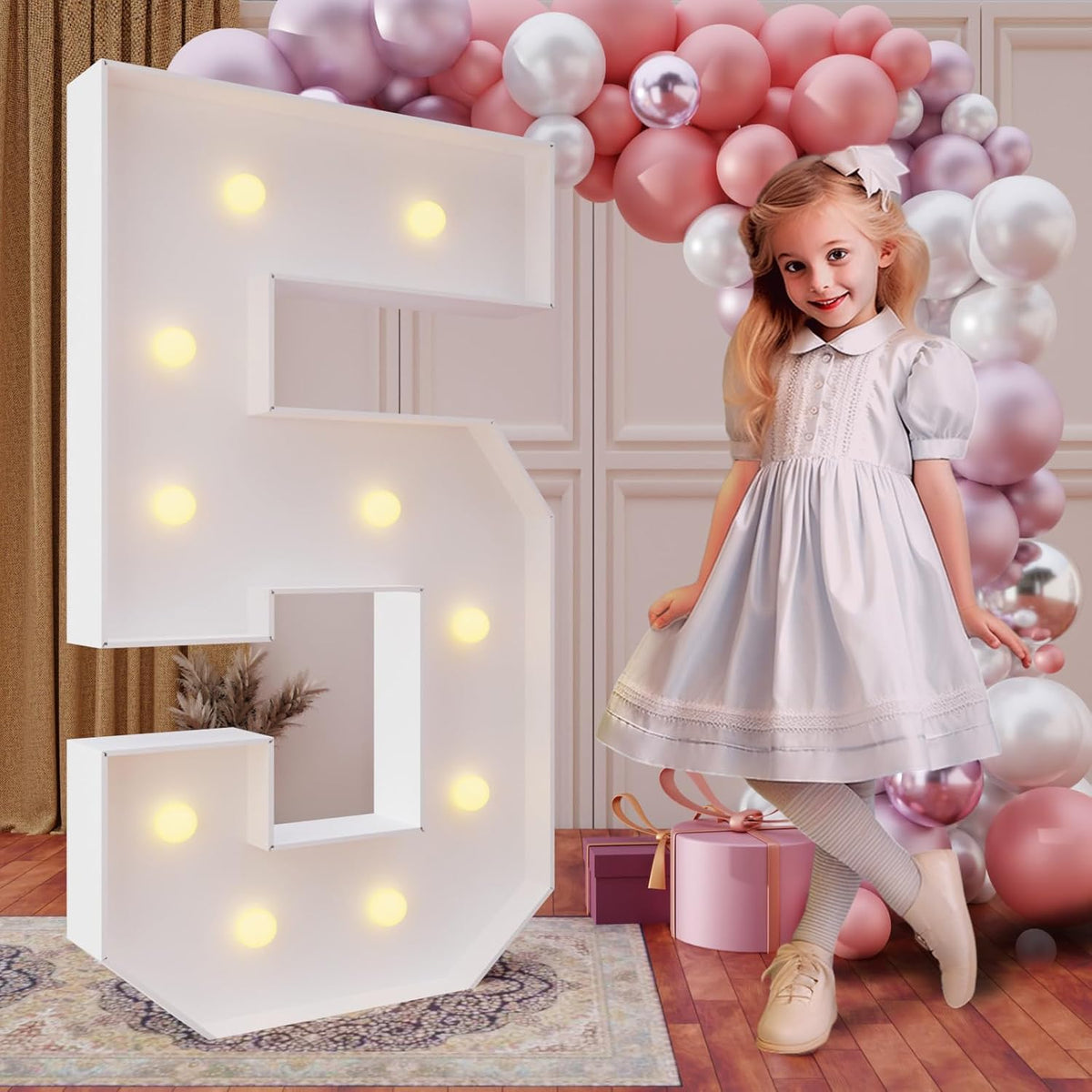 imprsv 4FT Marquee Numbers,DIY Light Up Numbers for 50th Birthday Decorations, Party Party