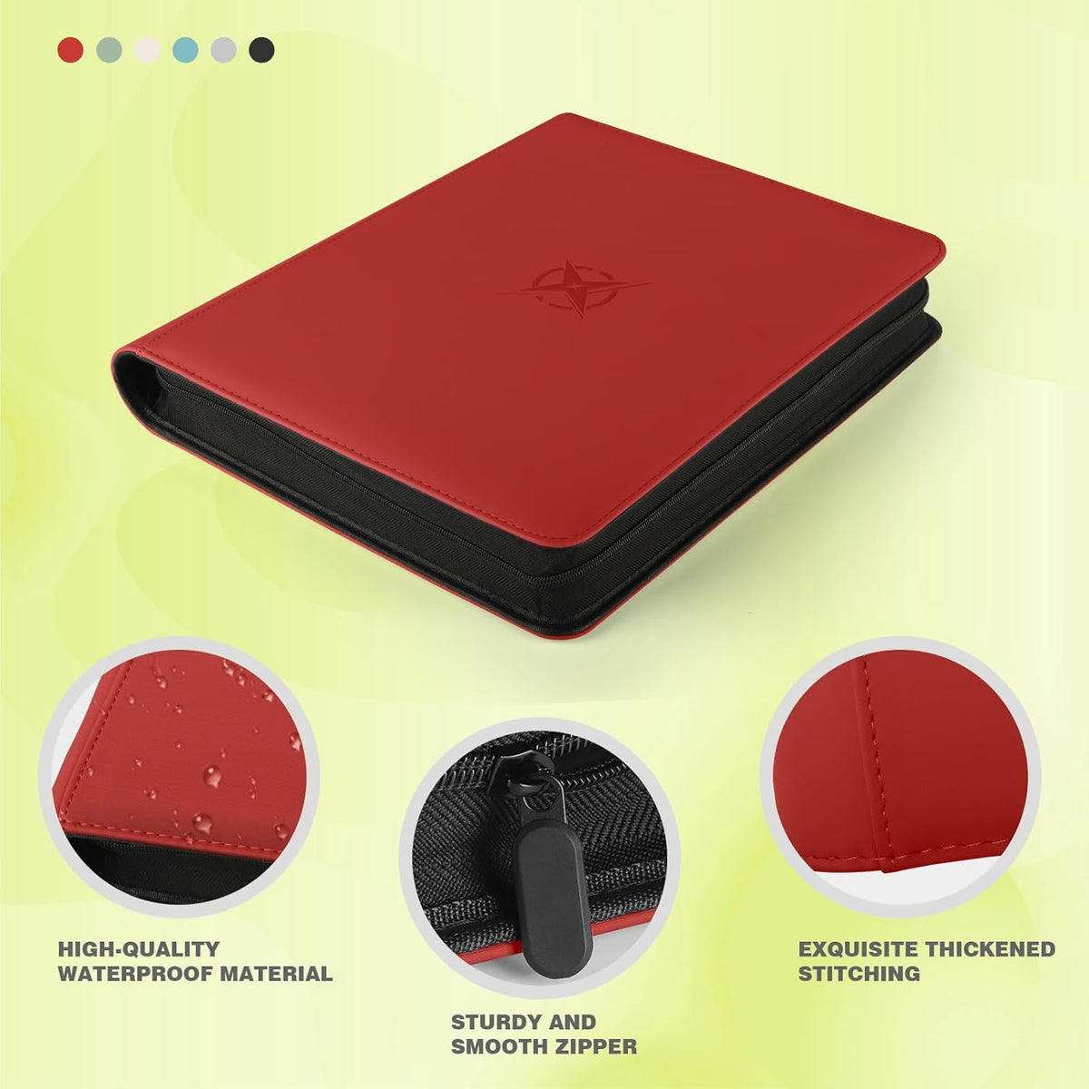 Trading Card Binder, Card Binder 9 Pocket for Trading Cards, Holds 540 Cards, Zippered Premium Card