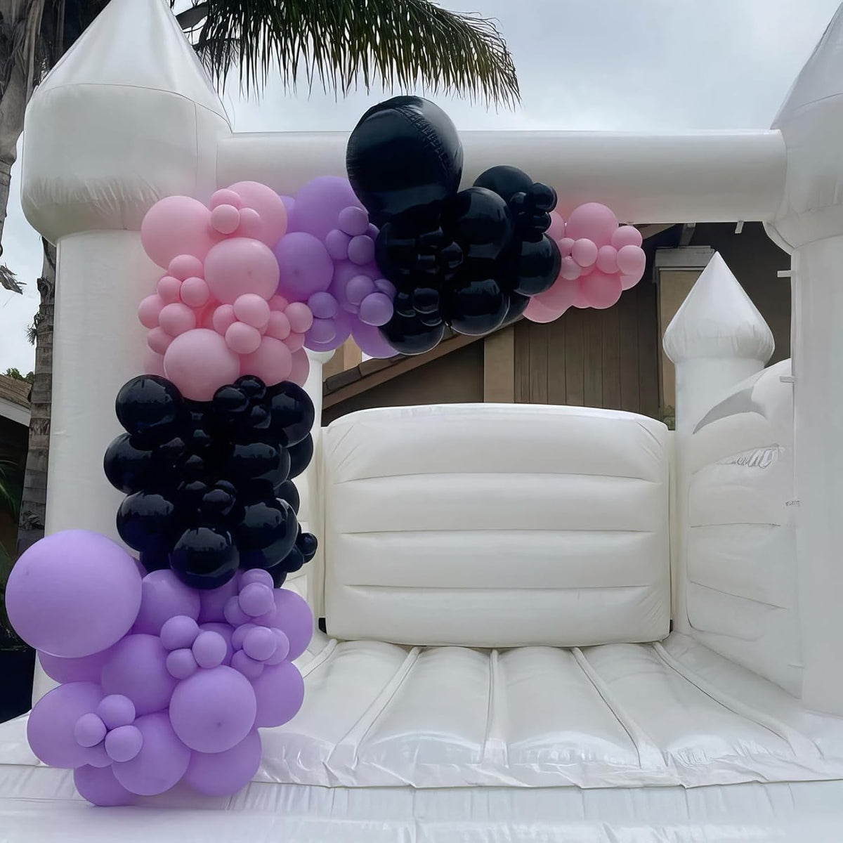 Pink Purple Black Balloons, Hot Pink and Purple Balloons, Matte Hot Pink Purple Black Macaron Pink