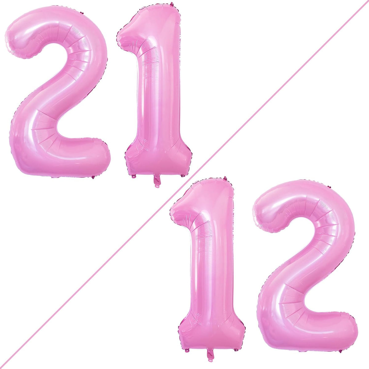 GOER Number 12 Balloons for 12th Birthday Sweet 12 Party Decorations,42 Inch Jumbo Foil Helium 21