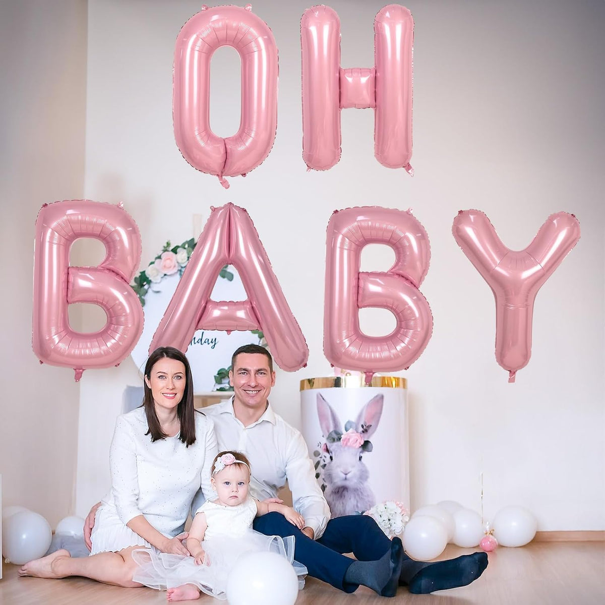 40 Inch Pastel Pink Letter Balloon, Giant Custom Alphabet V Foil Balloon Baby Pink, Mylar Self