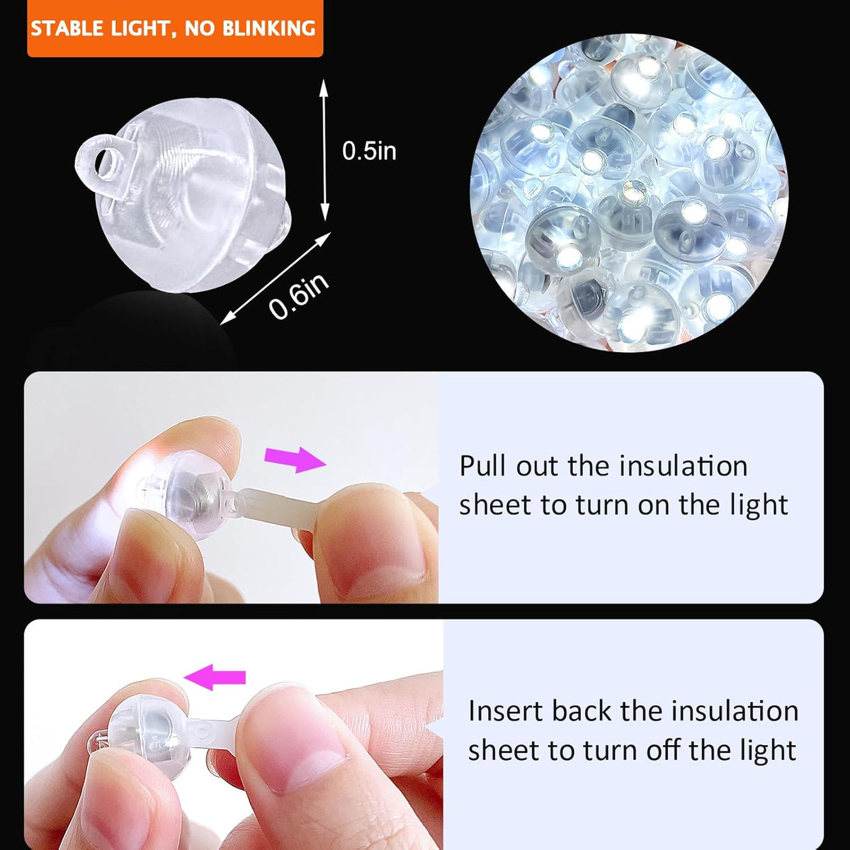 50PCs Mini Led Lights, Led Balloons Light for Party Decorations Neon Party Lights for Paper Lantern