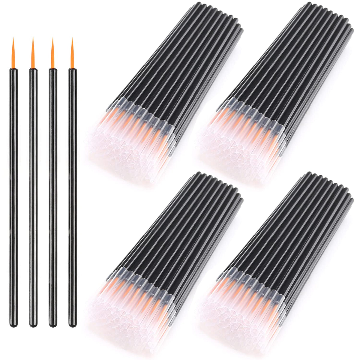 Akstore 200PCS Disposable Eyeline Mascara Brushes Eyelash Brush Wands Applicator Makeup Brush Tool