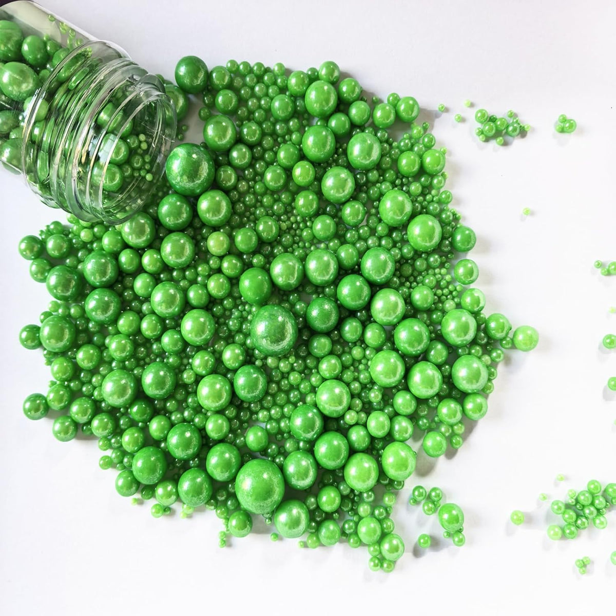 Edible Christmas Green Pearl Sugar Sprinkles Candy Baking Edible Cake Decorations Cupcake Toppers