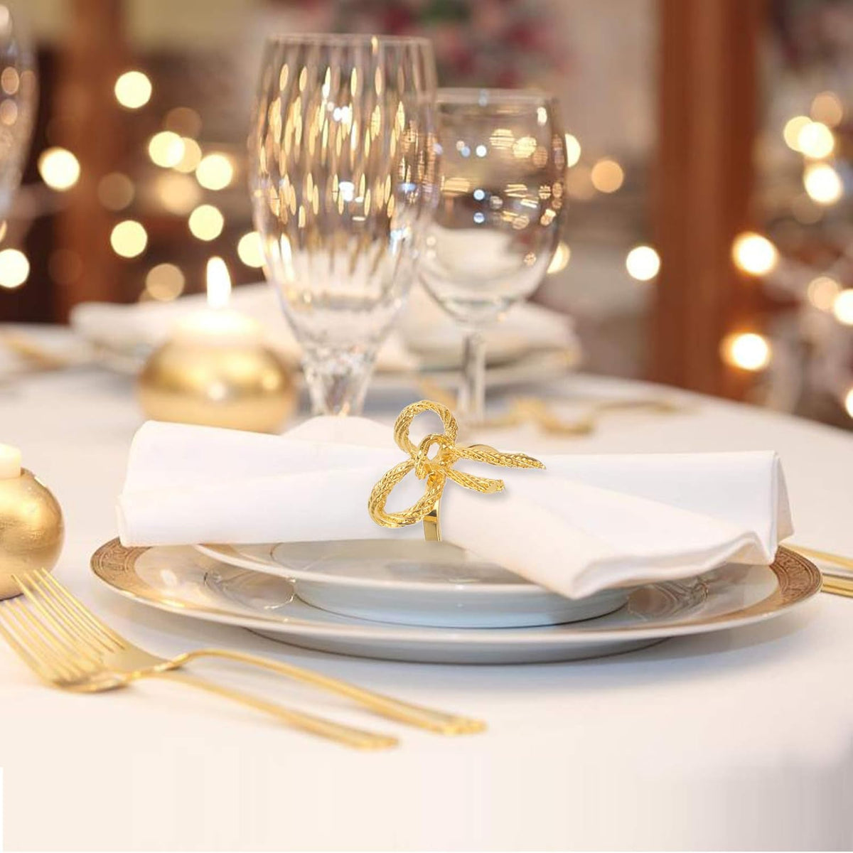 Pack of 18 Napkin Rings Alloy Hollow Out Flower Napkin Holder Dinning Table Napkin Ring for Dinner