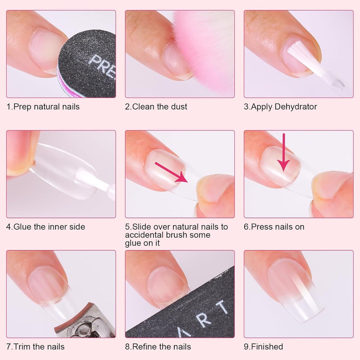 Makartt Super Strong Nail Glue for Press on Nails: Acrylic Nail Tips-Fake Nails-Salon Quality Brush