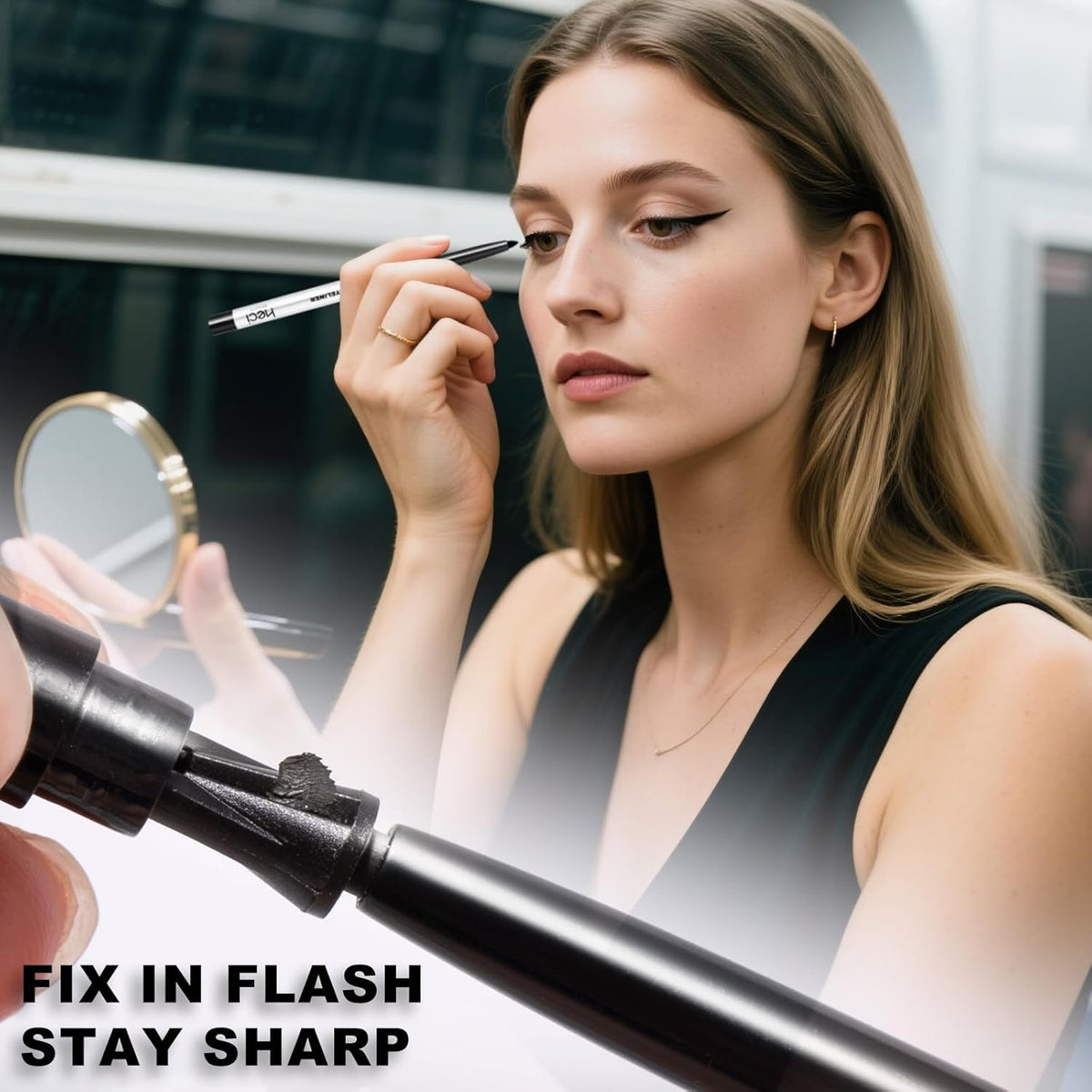 Mechanical Gel Eyeliner Pencil with a High-Pigment, Waterproof & Smudge-resistant, Glide Tip Eye