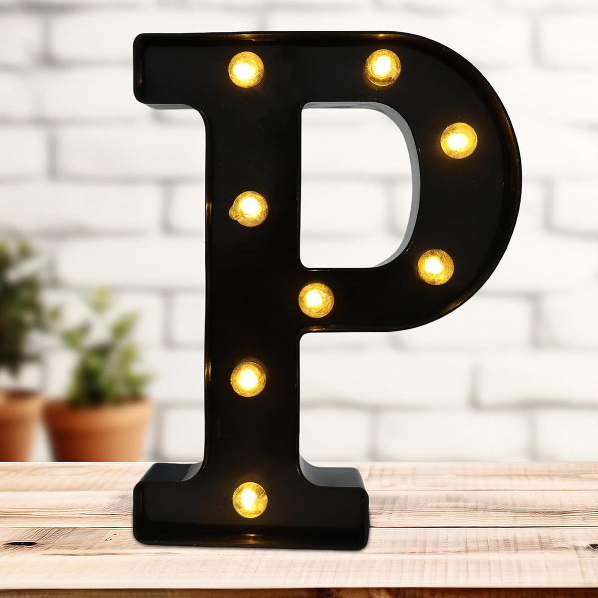 Led Marquee Letters, 8.58 Inch Black Light Up Letters, Small Led Letter Lights, Battery Powered