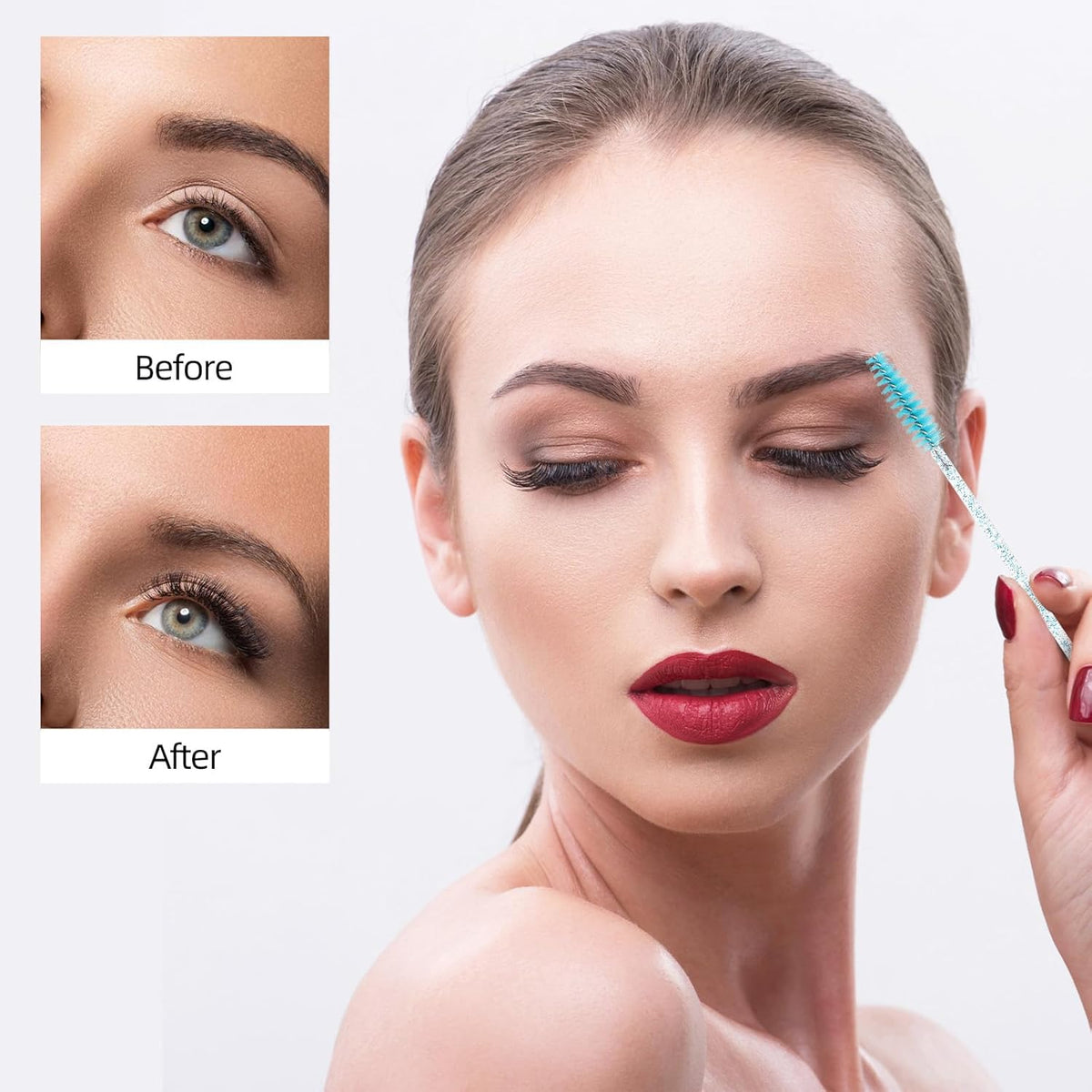 Tbestmax 1200 Disposable Mascara Wands Eyelash Brush Spoolies for Eyebrow Eye Lash Extension